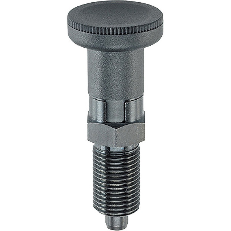 22120.0210 インデックス・ボルト、六角カラー付ホールド機構付/快削鋼、黒染 1個 Roemheld Halder(ロームヘルド・ハルダー) 【通販モノタロウ】 5,413円