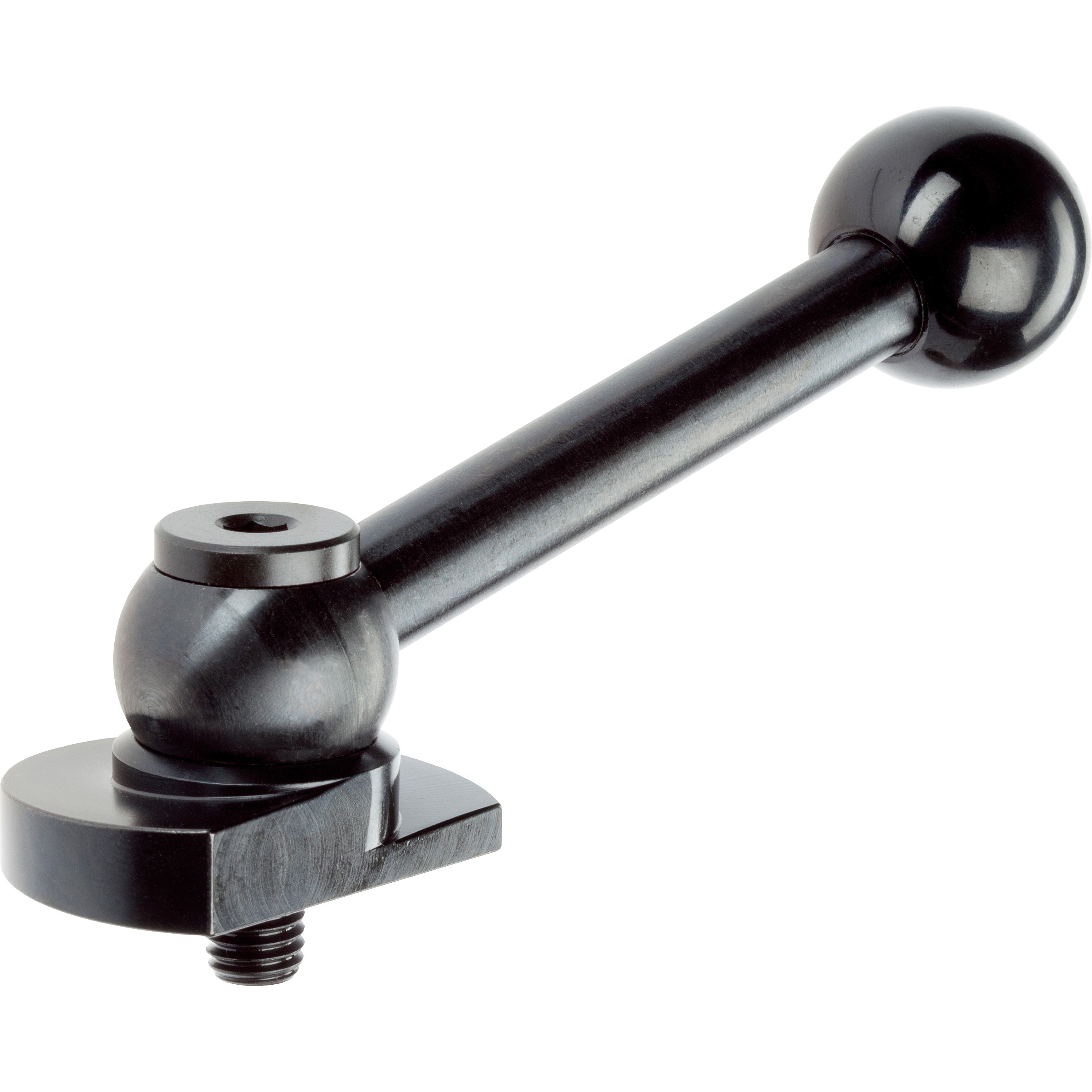 22260.0250 クランピング・キャッチ/クランプ・レバー付、レバーの位置可変、斜面上向き/スティール、浸炭焼入れ、黒染 1個 Roemheld Halder(ロームヘルド・ハルダー) 【通販モノタロウ】