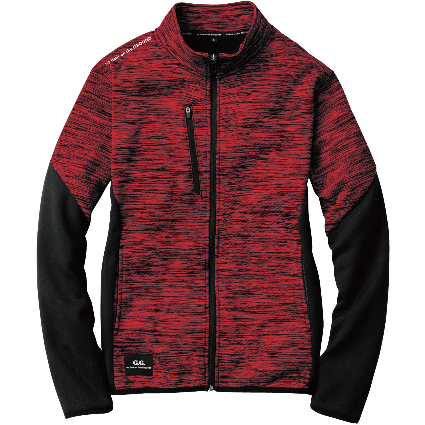 7544-00 ストレッチ軽防寒ブルゾン G.G ポリエステル100% レッド色 6L着丈74cm  7544-00