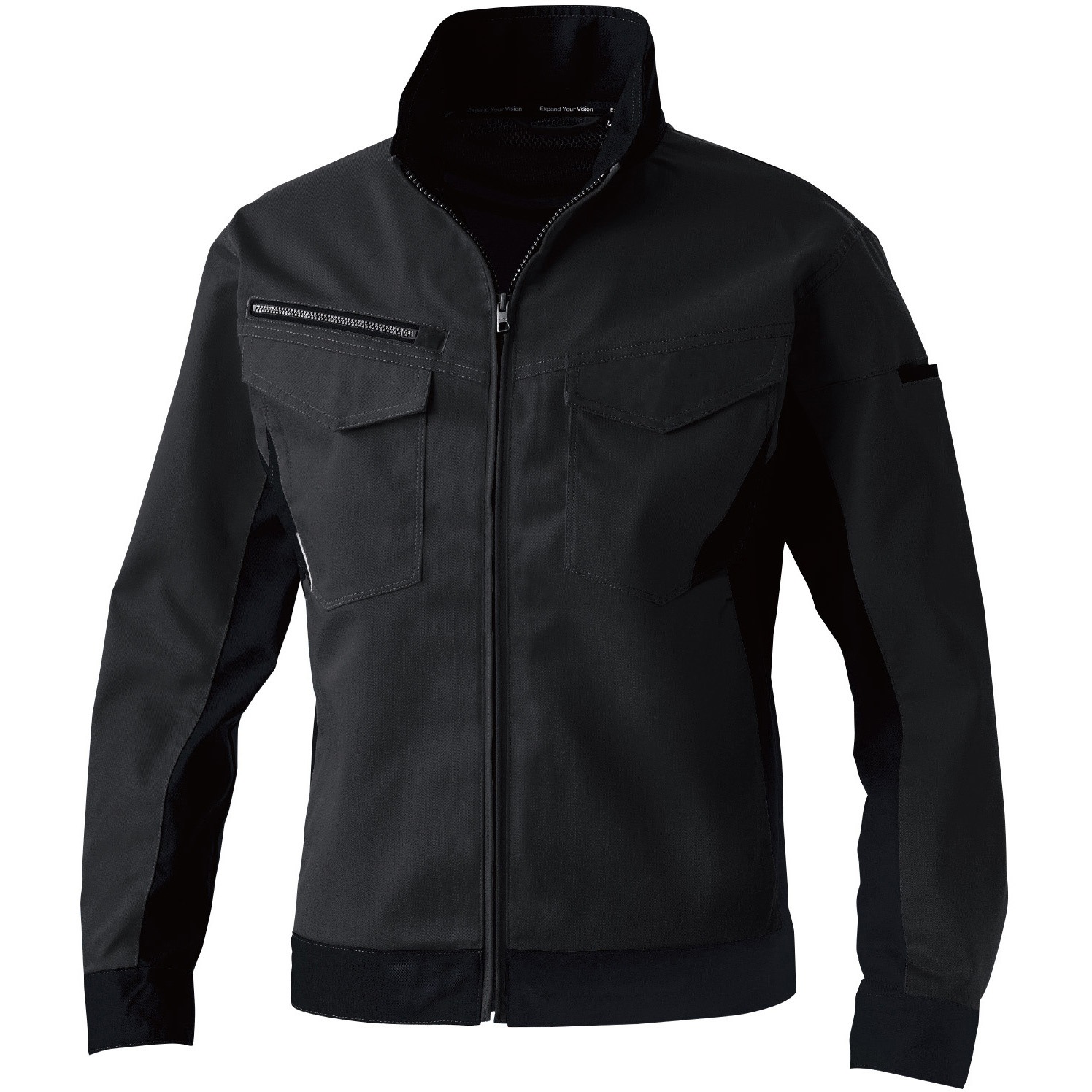 3472-00 長袖ブルゾン 桑和 ブラック色 S着丈61cm  3472-00