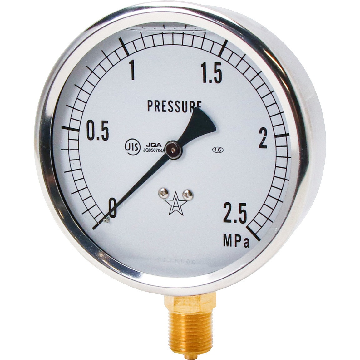 グリセリン入圧力計 100Φ -0.1〜0MPa 真空計 負圧計 長野計器 GV47-133 (65-4322-39) アズワン(AS ONE) グリセリン入圧力計(100Φ) 0.4MPa GV47-133 入数：1個