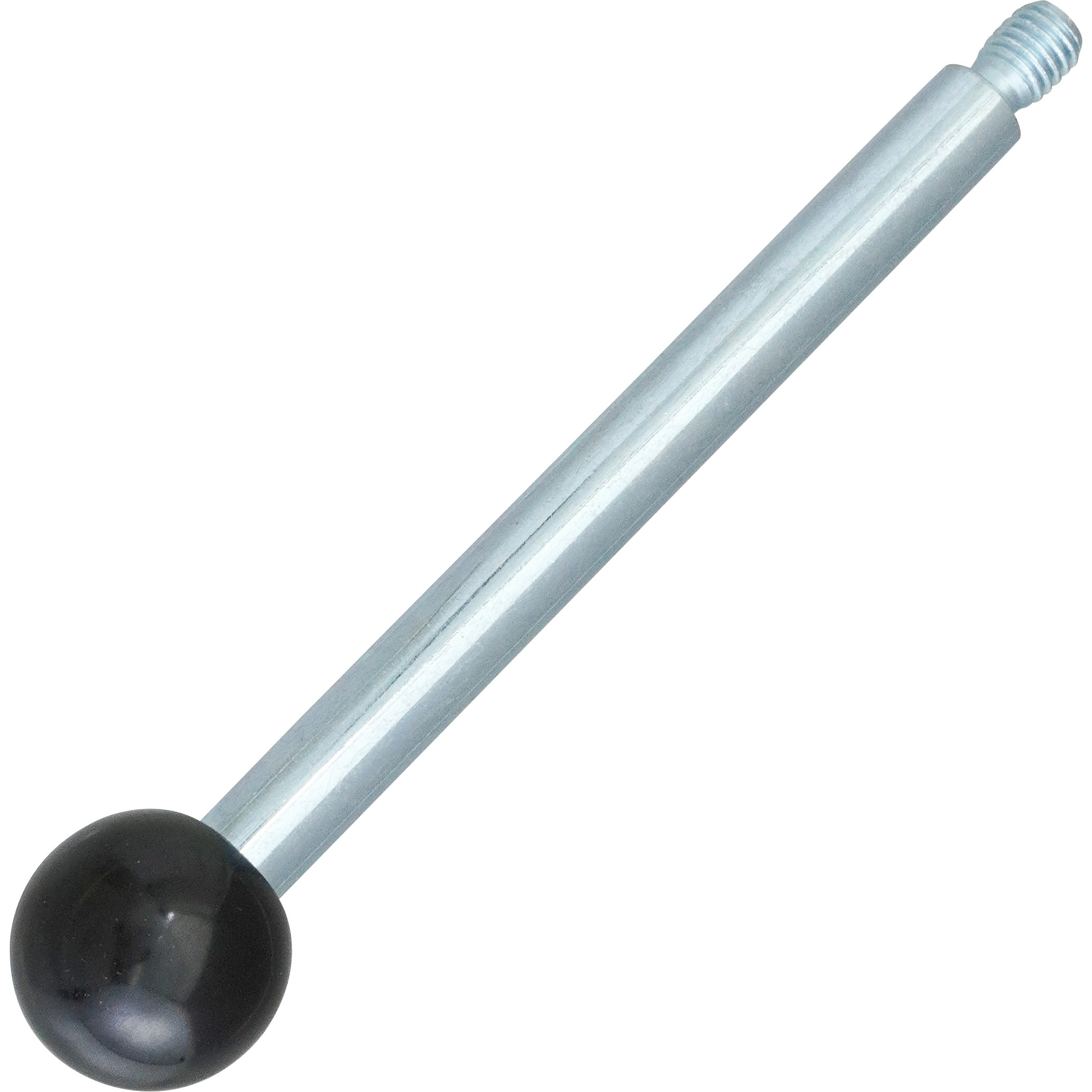 グリップ・レバー/球状ノブ付/スティール、亜鉛メッキ、不活性化処理