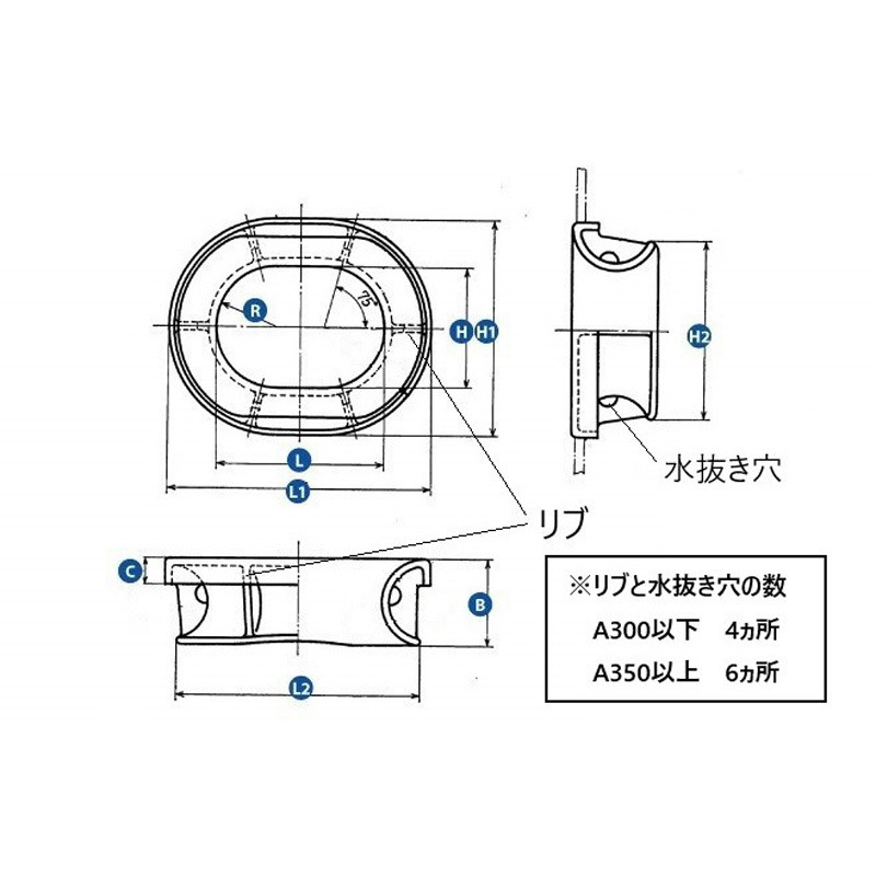 A450 ムアリングパイプA形 1個 関西マリーン 【通販モノタロウ】