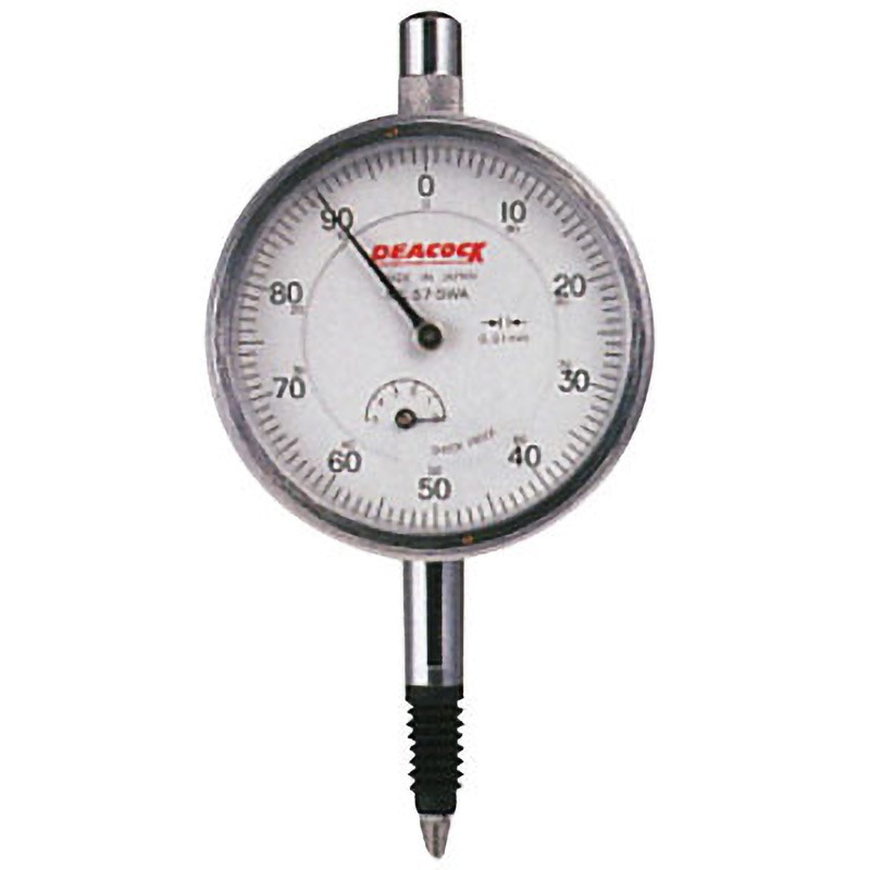 57-SWA 標準型ダイヤルゲージ(0.01mmタイプ) Peacock(尾崎製作所) 全長106.5mm
