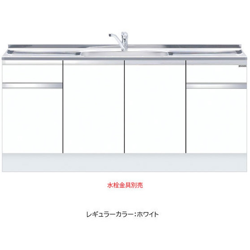 KTD5-85-180DS-PM ハイトップ 一槽流し台 トップ出し水栓仕様 ワンド(マイセット) 間口1800mm  KTD5-85-180DS-PM