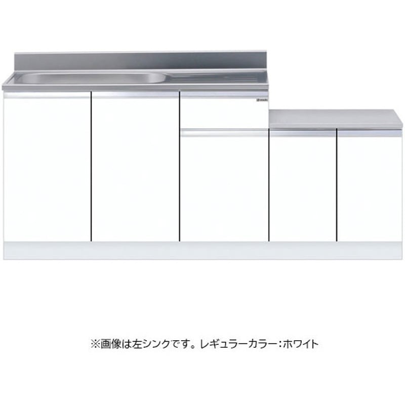 KTD5-80-180K-WN-L 一体型流し台 壁出し水栓仕様 ワンド(マイセット) 間口1800mm  KTD5-80-180K-WN-L
