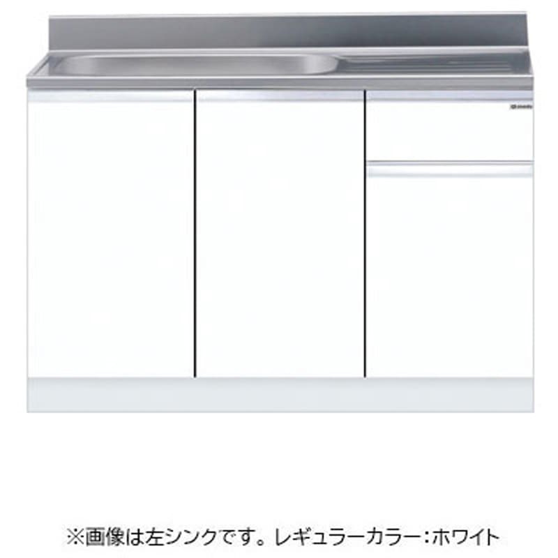 KTD5-80-120S-SW-L 一槽流し台 壁出し水栓仕様 ワンド(マイセット) 間口1200mm