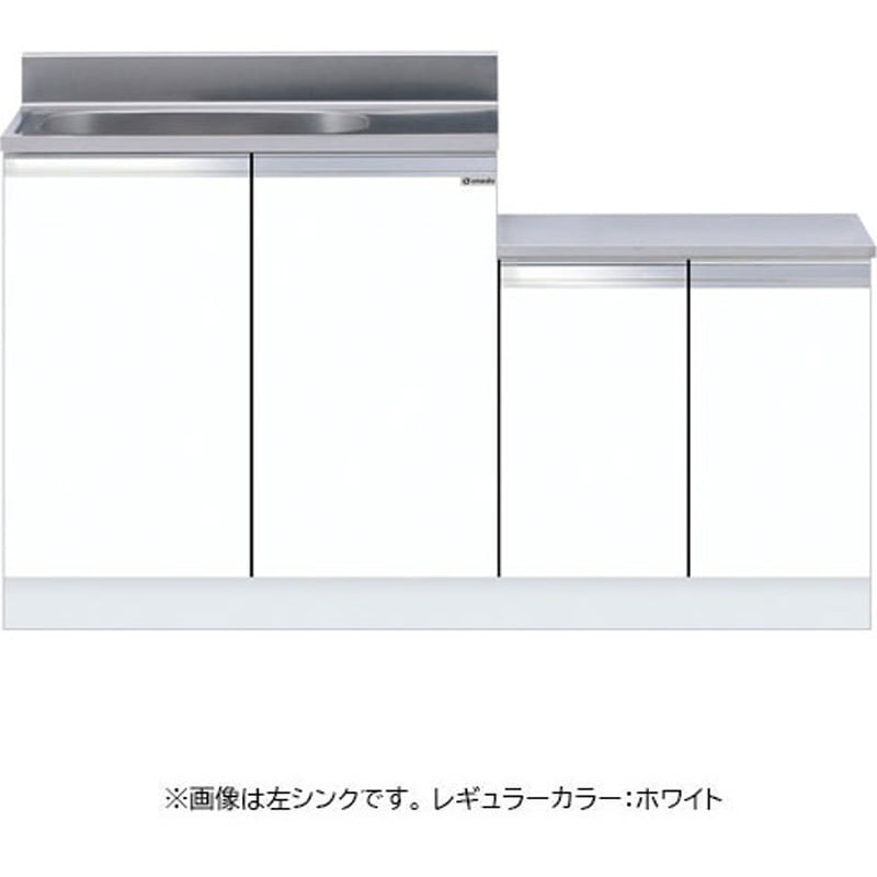 KTD4-80-120K-LG-L 薄型 一体流し台 壁出し水栓仕様 ワンド(マイセット) 間口1200mm  KTD4-80-120K-LG-L