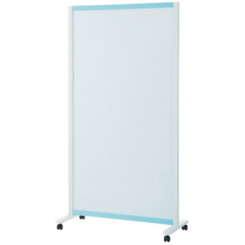 VSC-0917NK-BL パーティションホワイトボード(組立サービス付き) プラス[家具] キャスタータイプ ブルー色 質量13.2kg 高さ1800mm  VSC-0917NK-BL