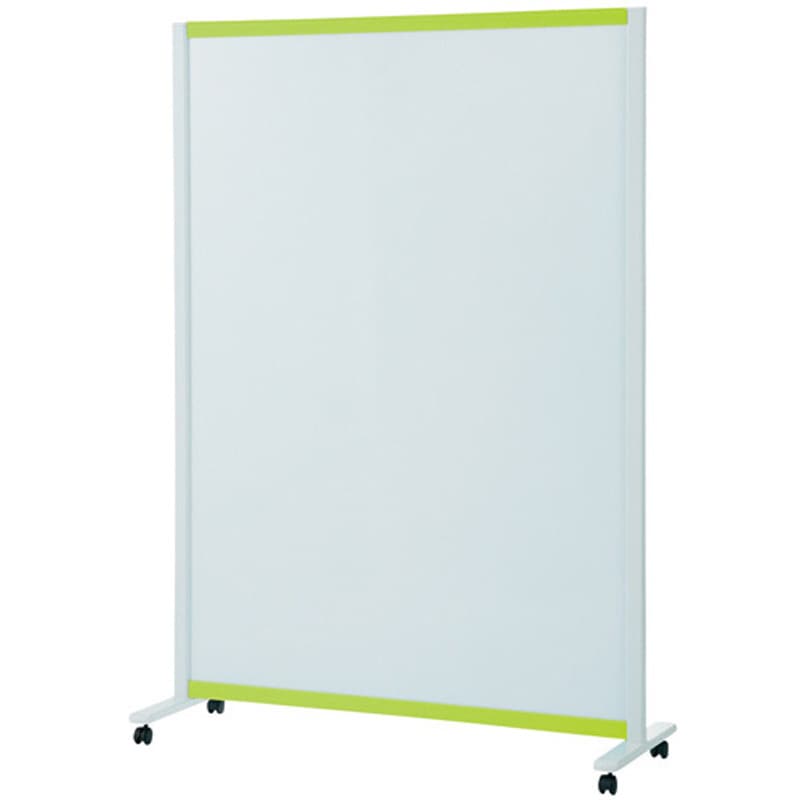 VSC-1217NK-GR パーティションホワイトボード(組立サービス付き) プラス[家具] キャスタータイプ グリーン色 高さ1800mm  VSC-1217NK-GR