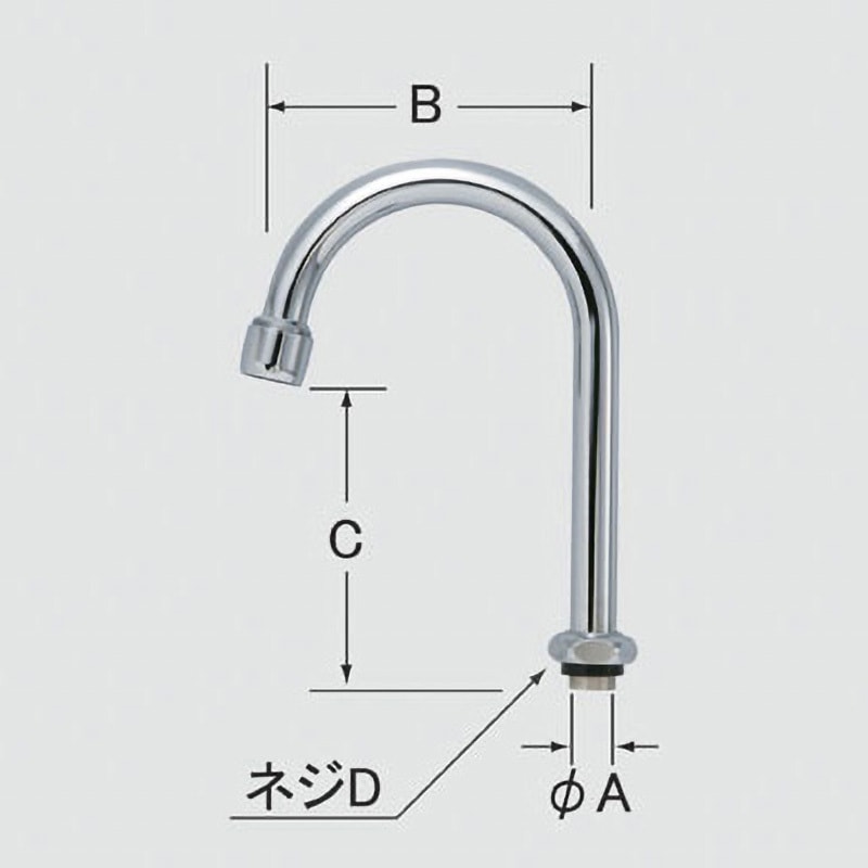 A-405 1/2鶴首自在水栓用自在パイプ部 INAX(LIXIL) 適合LF-16SPF-13(-U