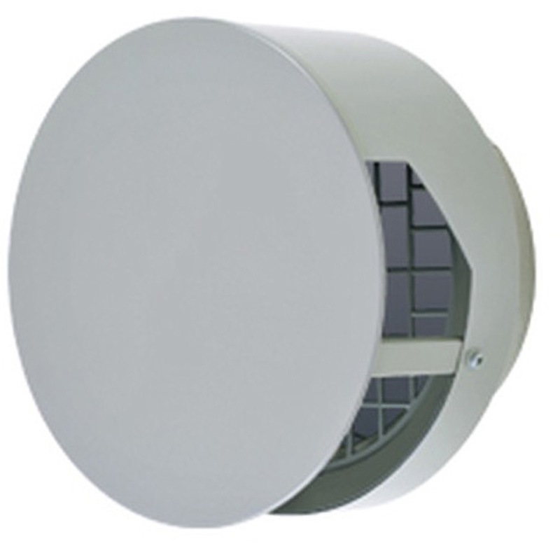 AT-100TBSK SUS製 耐外風ベントキャップ ギャラリ FD120度 壁汚れ低減タイプ メルコエアテクノロジー(旧:メルコエアテック) 網なし