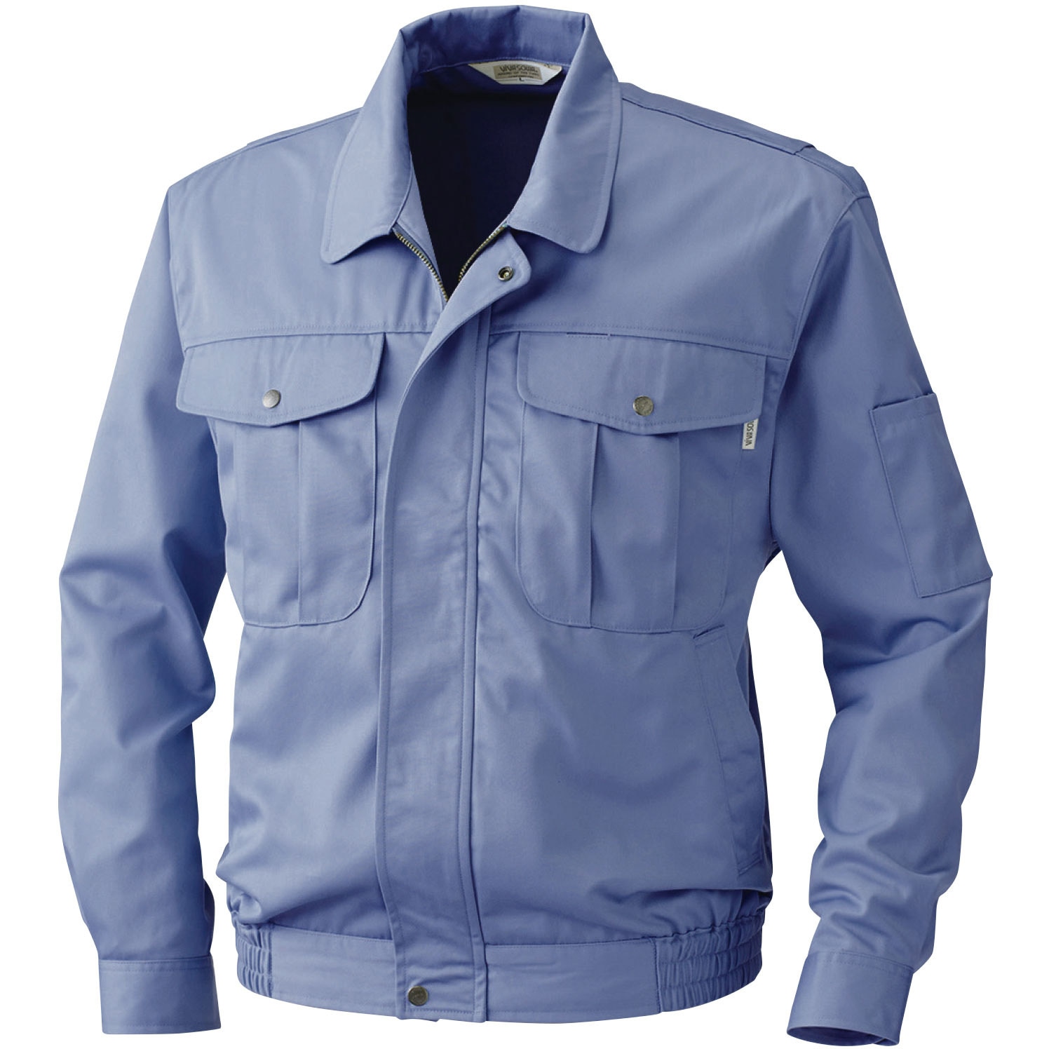 4331 4331 長袖ブルゾン 桑和 混率(%):綿35  ポリエステル65 定番 ブルーグレー色 6L着丈70cm