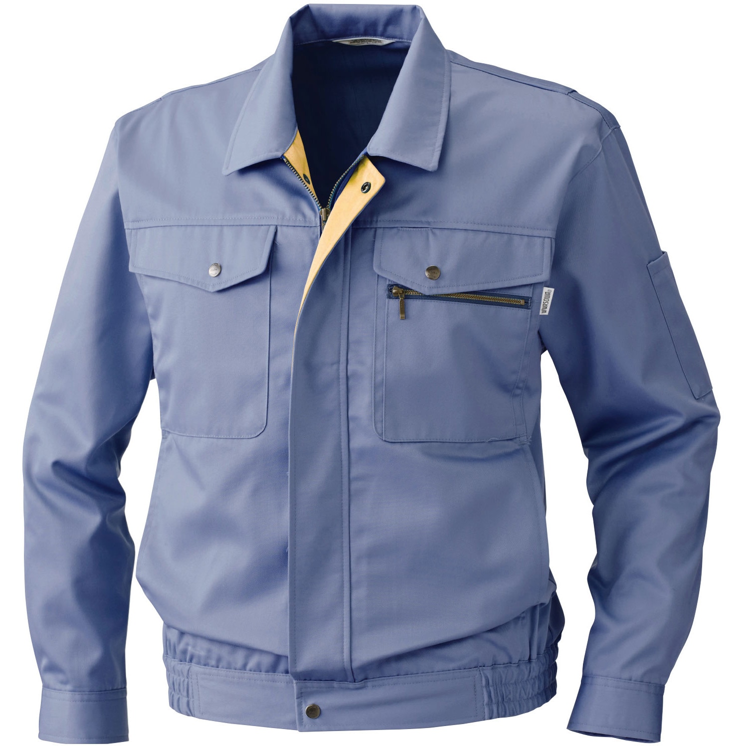 4333 4333 長袖ブルゾン 桑和 混率(%):綿35  ポリエステル65 定番 ブルーグレー色 6L着丈70cm