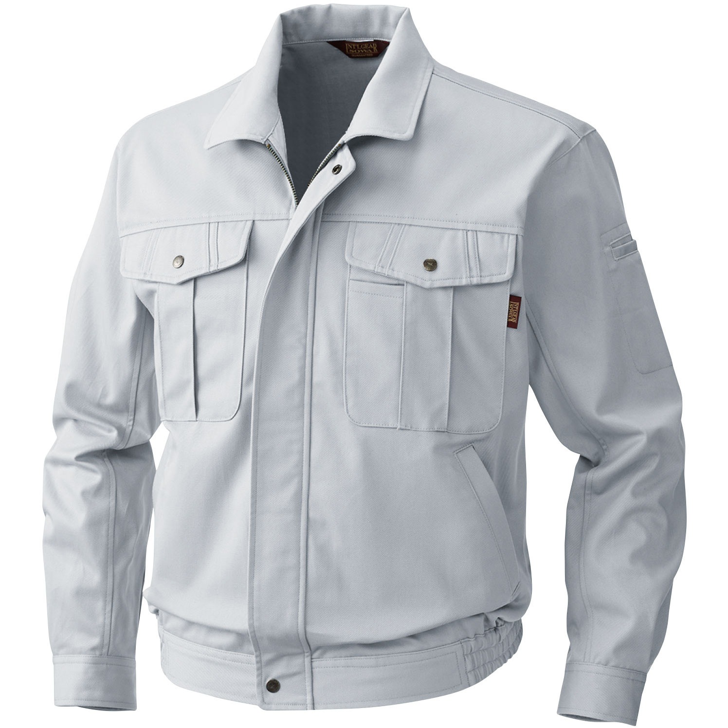 5333 5333 長袖ブルゾン 桑和 綿100% 定番 シルバーグレー色 6L着丈70cm