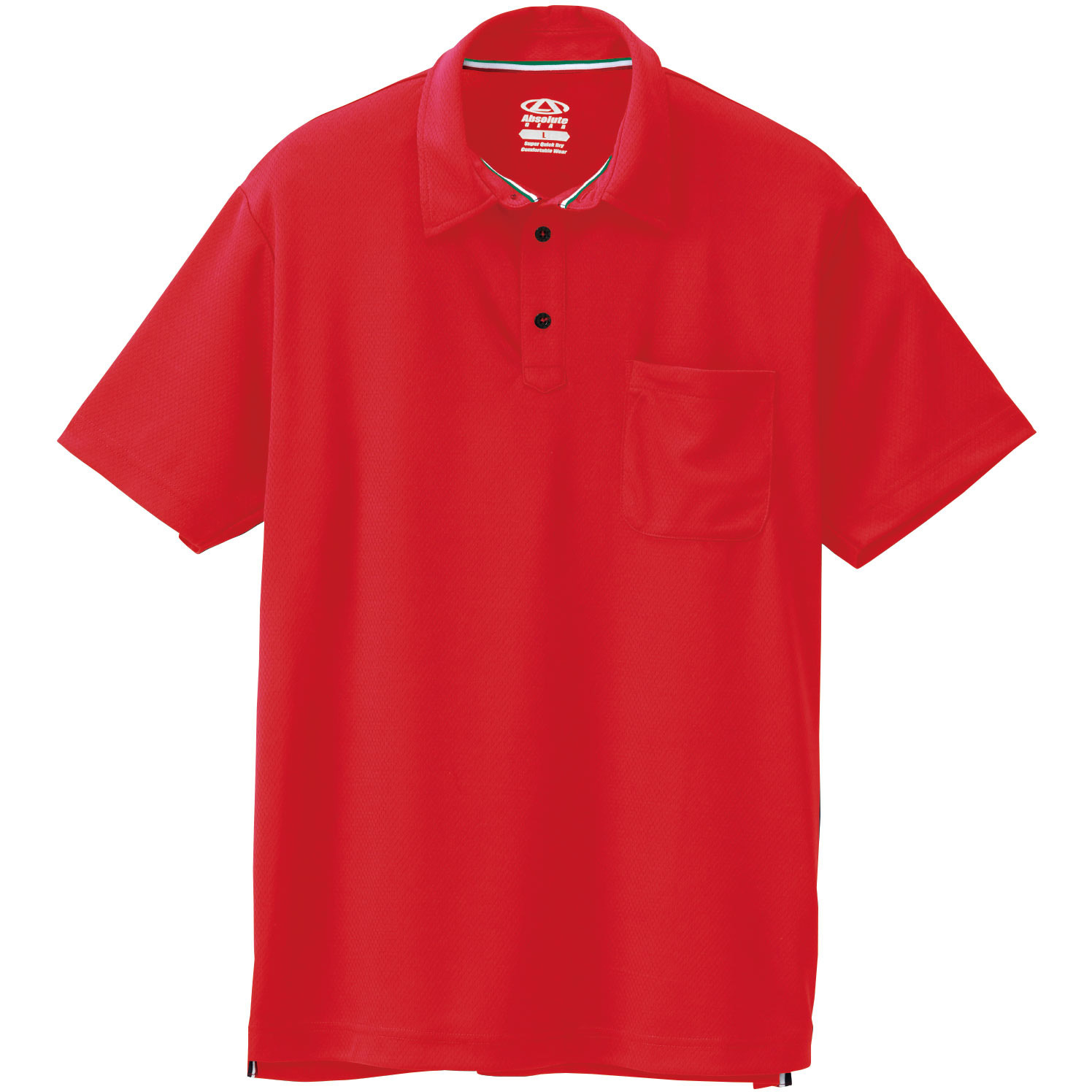 50137 50137 半袖ポロシャツ(胸ポケット付き) 桑和 レッド色 サイズS