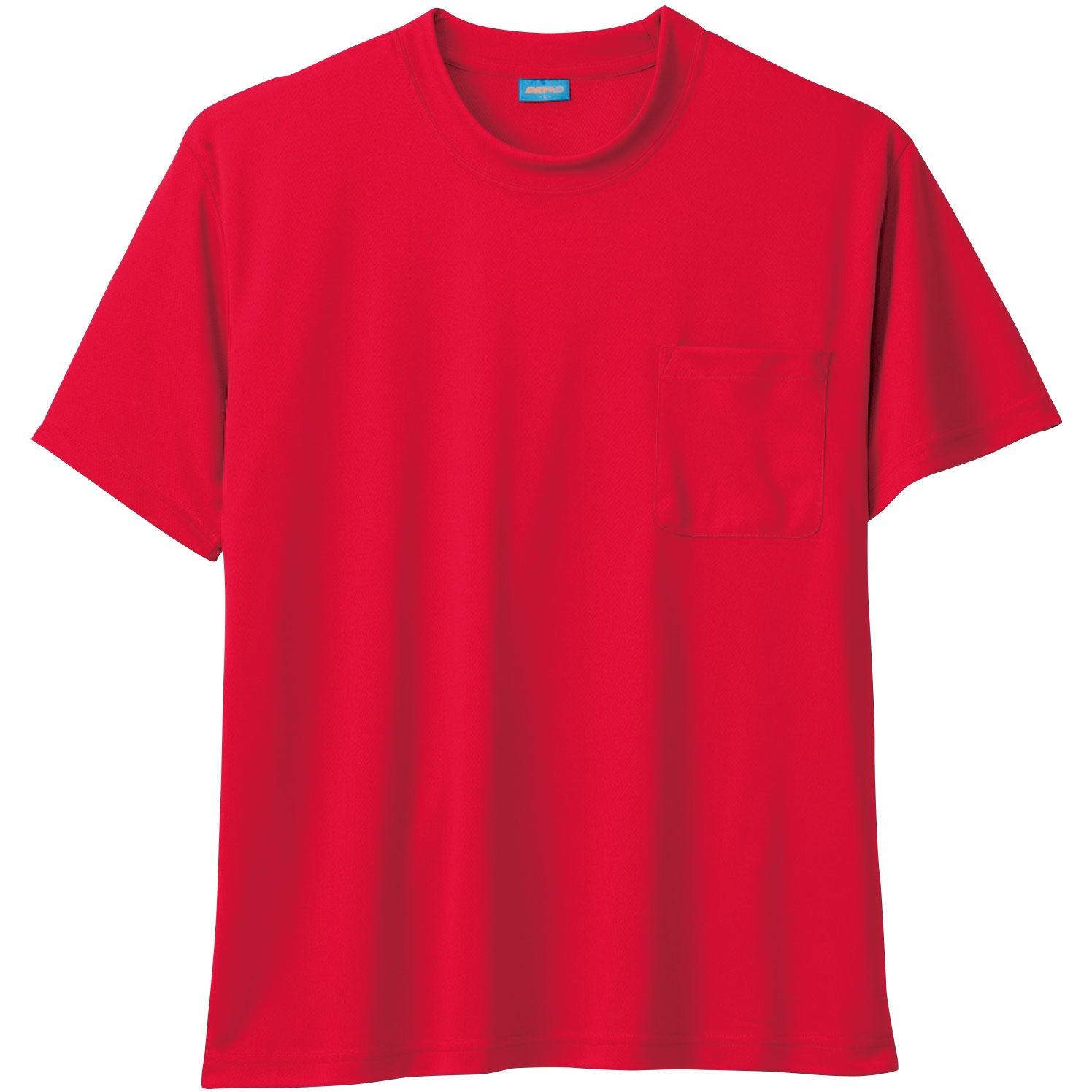 50381 50381 半袖Tシャツ(胸ポケット付き) 桑和 レッド色 サイズ6L