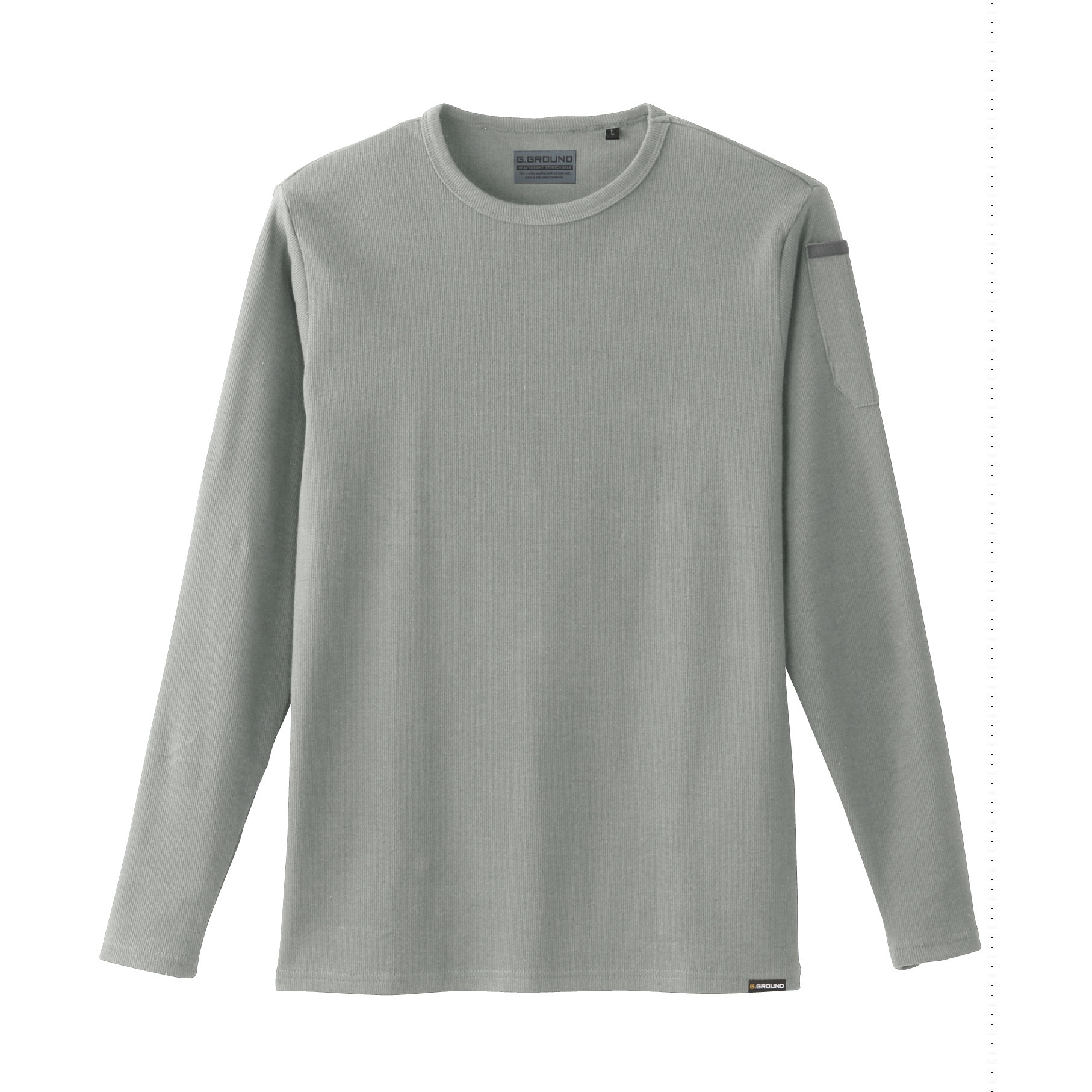 はんそで 50712 50712 長袖Tシャツ 桑和 混率綿95 ポリウレタン5% グレー