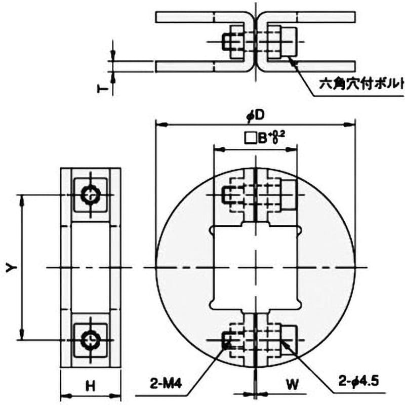 BS40S シャフトブラケット(角シャフト用) ノーマルタイプ 1個