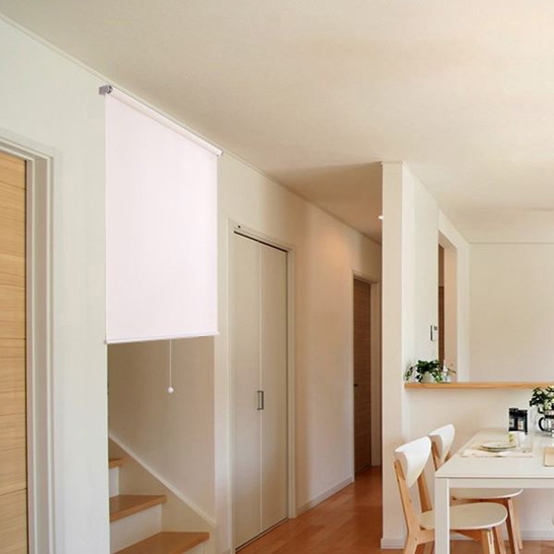 壁空け不要!つっぱりロールスクリーン 幅90cm(採光タイプ) ホーム