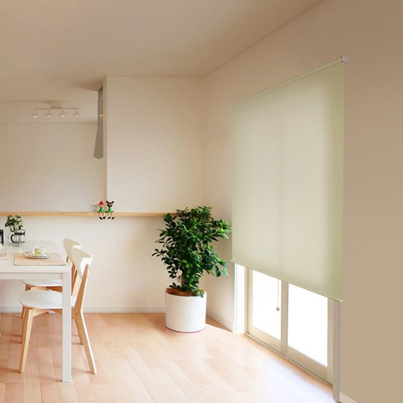 壁空け不要!つっぱりロールスクリーン 幅180cm(採光タイプ) ホーム
