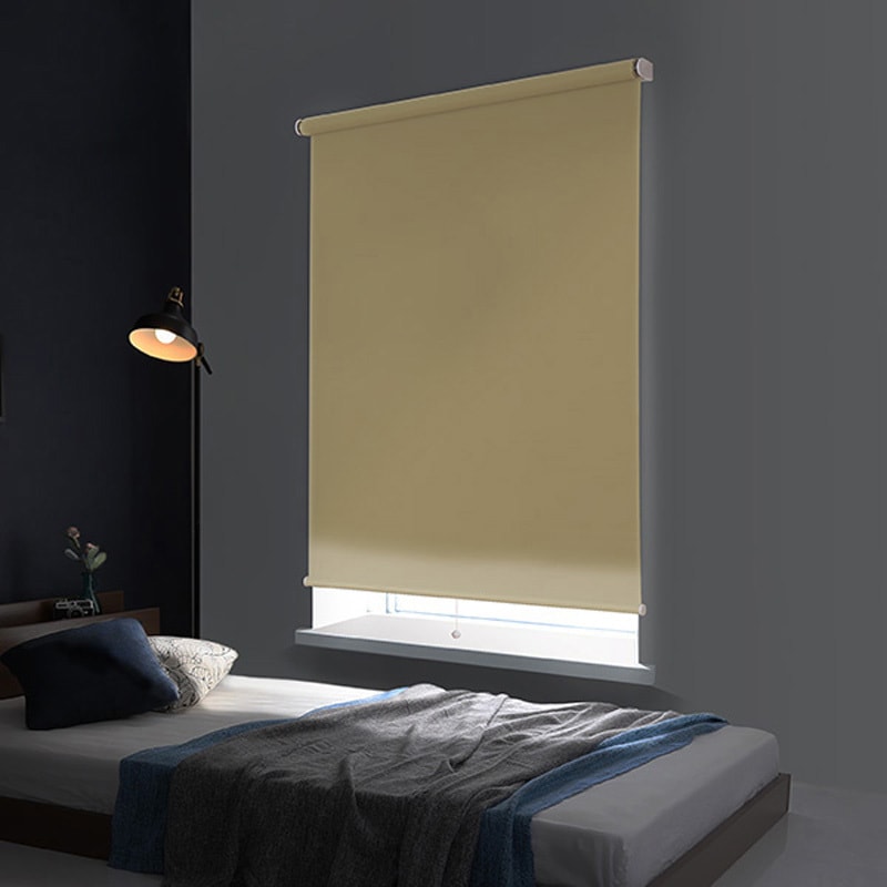 SH-16-S90-BE 壁空け不要!つっぱりロールスクリーン 幅90cm(遮光タイプ