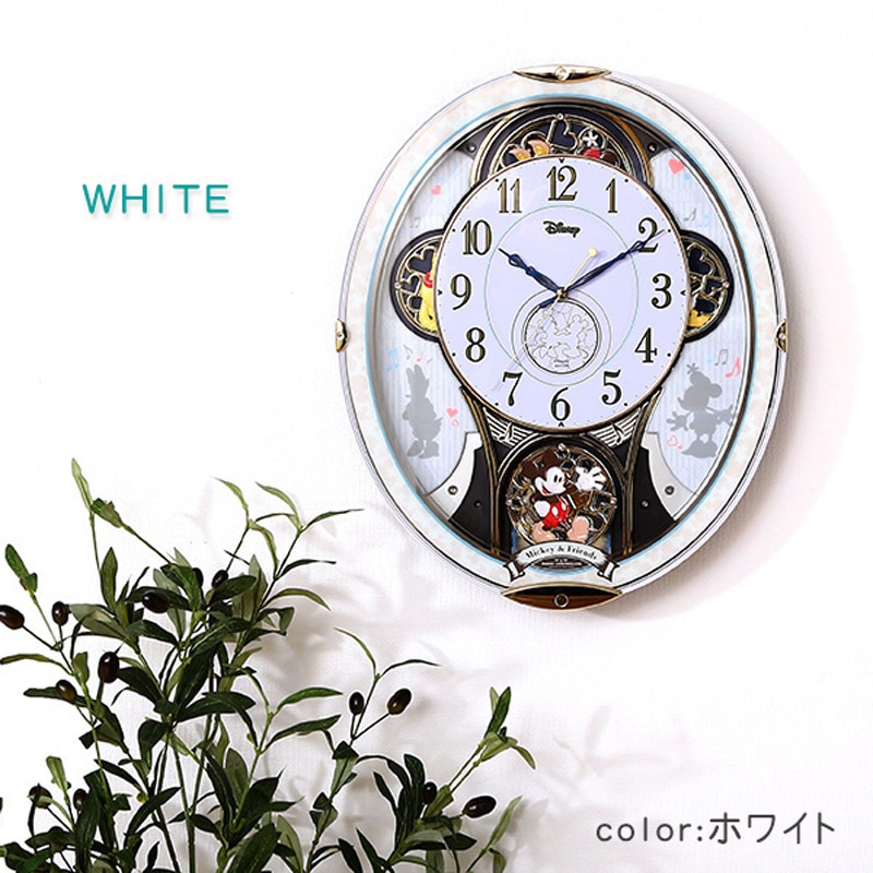 Small World 高音質　からくり電波時計 オーロラサウンド　ホワイト Small World 高音質からくり電波時計 オーロラサウンドホワイト