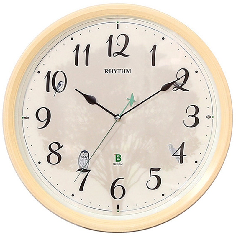 SH-11-409SR06-NA 掛け時計 四季の野鳥がなる時報クロック 野鳥の声図鑑同梱 ホームテイスト ナチュラル色