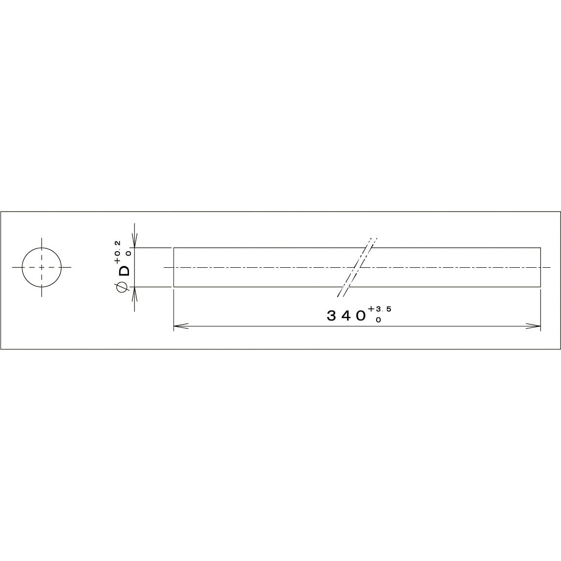 7.8×340 超硬ストレート丸棒 DIJET(ダイジェット工業) 外径7.8mm