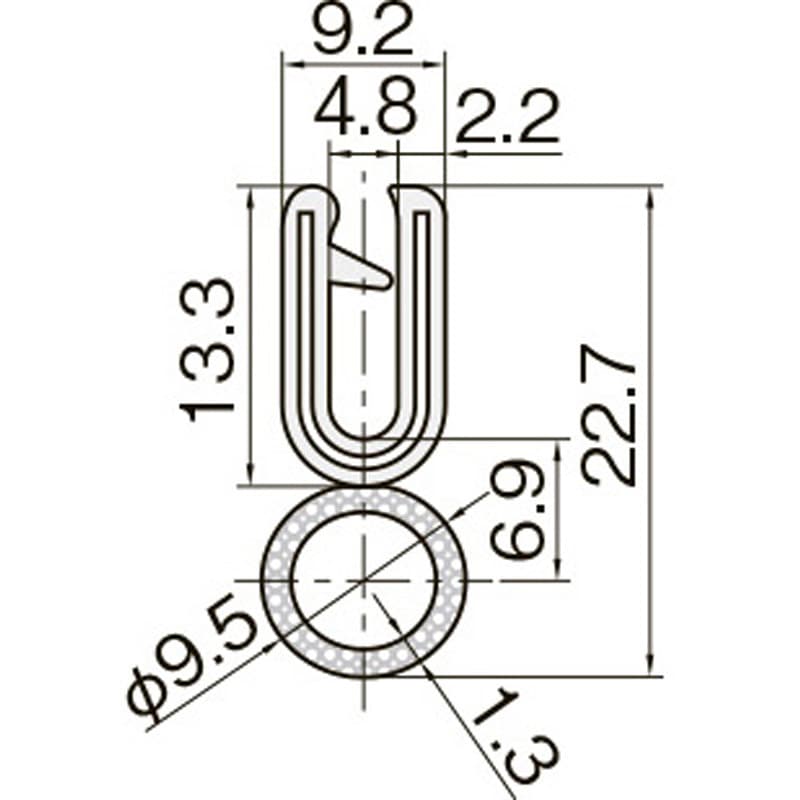 岩田製作所 トリムシール 3100-B-3X48CT-L41 3100シリーズ Cタイプ 黒