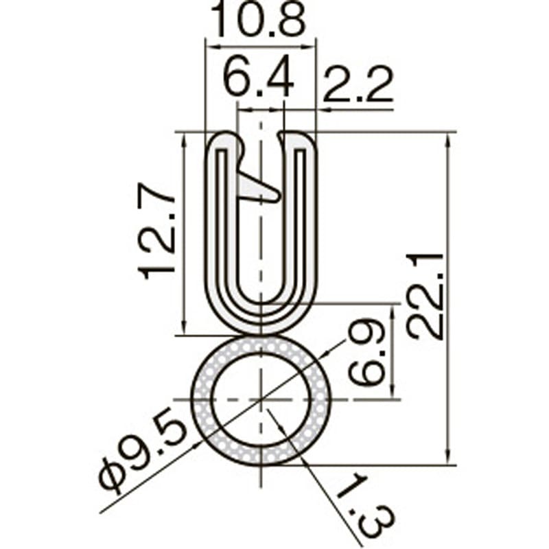 3100-B-3X64CT-L15 トリムシール 3100シリーズTPE 岩田製作所 タイプC