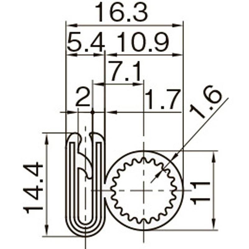 IWATA TSFB160A-L47 トリムシール (一体成型) 耐油TPE 47M IWATA トリムシール (一体成型) 耐油TPE 47M ( TSFB160A-L47 ) (株