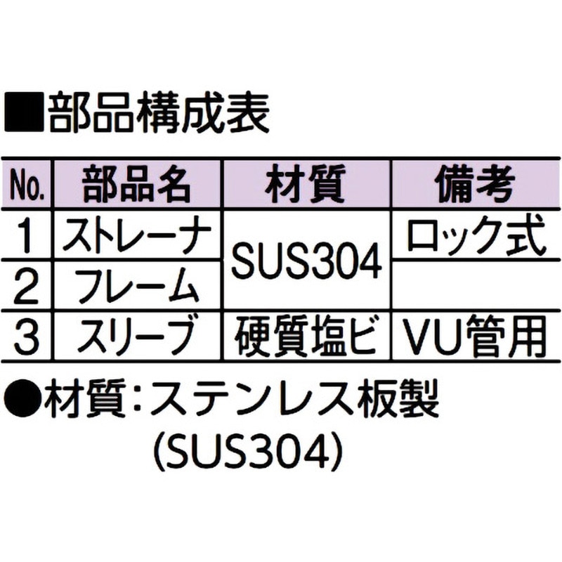 D-3VSS-PU 75 ステンレス板製排水目皿(VP・VU兼用) 1個 アウス