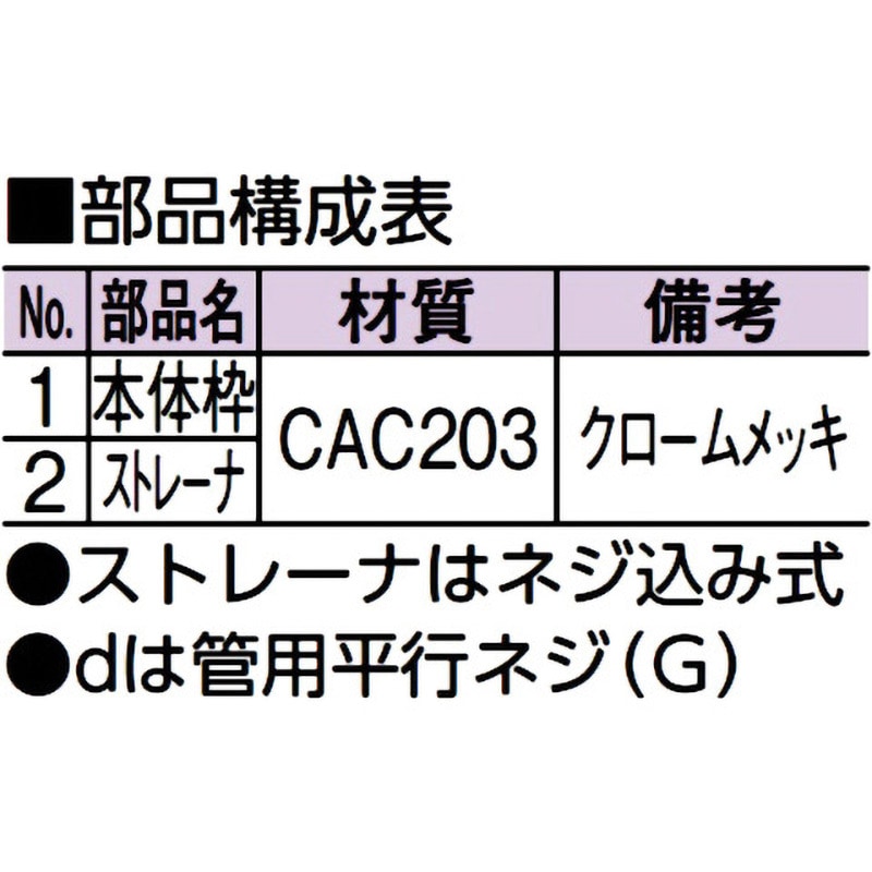 D-3G 100 排水目皿(外ネジ) アウス 呼び100 - 【通販モノタロウ】