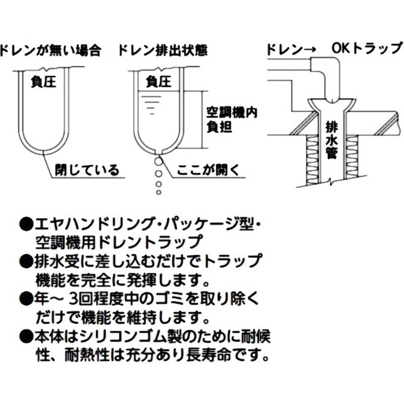 OK-C32L OKトラップ(空調機用ドレントラップ)短エル型 アウス 寸法32mm OK-C32L - 【通販モノタロウ】