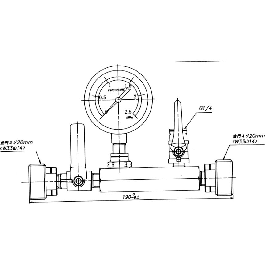 MTG-TO75 メーターテストゲージ 1個 アウス 【通販モノタロウ】