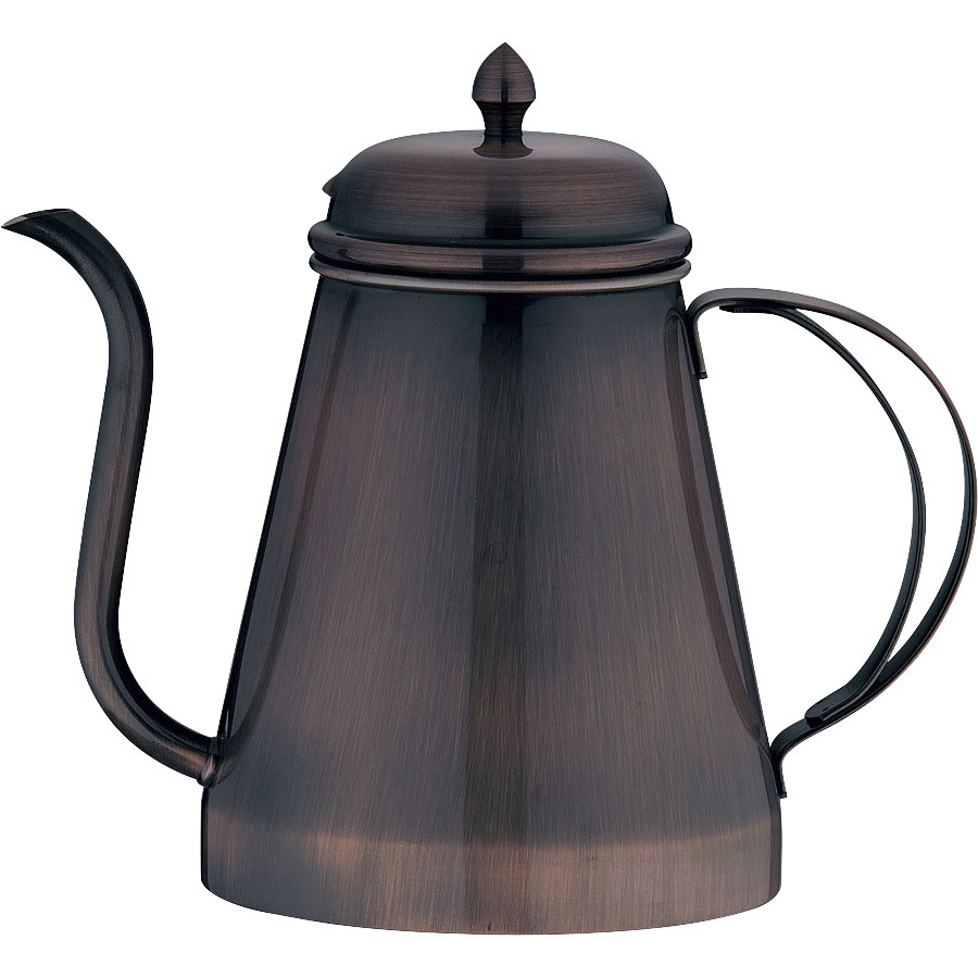 18-8コーヒードリップポット 蓋付 TKG 容量1000mL ブロンズ色