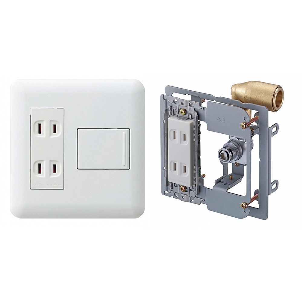 G877A5-12P(15A) フレキガスコンセント(埋込E付) LPガス用 1個 光陽産業 【通販モノタロウ】