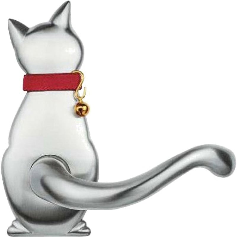 TXS-W20E-WB わんにゃんレバーハンドル にゃん 空錠 長沢製作所 種別にゃん51座  1個 TXS-W20E-WB