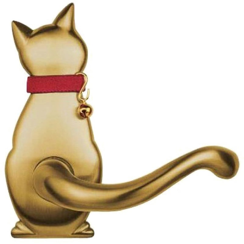 わんにゃん TXS-W20E-GT わんにゃんレバーハンドル にゃん 空錠 長沢製作所