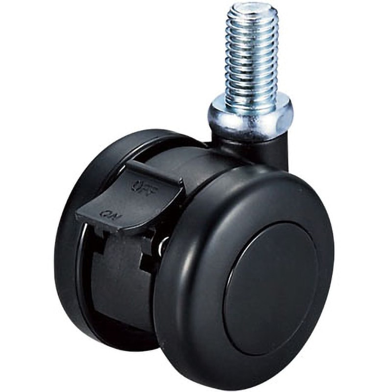 P-60TS M12×22 自在キャスター ナイロン ストッパー付 ユーエイ