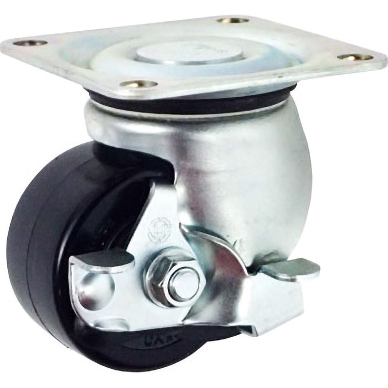 NO.105HB-PS 100HB-P トラック型 重量用ローラーベア入り 特殊合成樹脂車輪 内村製作所 フェノール樹脂車輪 材質(本体)鉄 ストッパー付トラック型 許容荷重230daN 取付高92mm