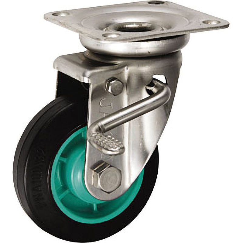PNAJAB-100 JAB型 ステンレス製ストッパー付旋回キャスター ウカイ(岐阜産研工業) 車輪径100mm車輪幅32mm 7,130円