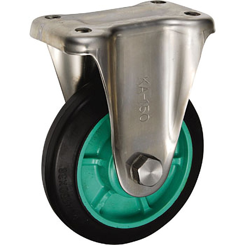 PNAKA-150 KA型 ステンレス製固定キャスター ウカイ(岐阜産研工業) 単輪 車輪径150mm車輪幅38mm