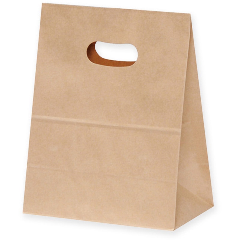 XZT52002 手抜き角底袋 イーグリップ パックタケヤマ 茶無地色 サイズM