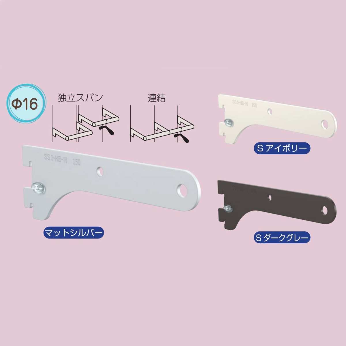SS3-HIB-16 シューノ32 ハンガーブラケット内々Φ16用 1本 ROYAL
