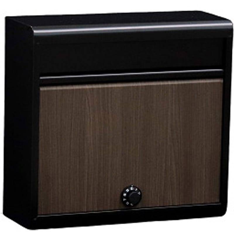 FH-614DM(MBK) 木目調郵便ポスト グリーンライフ 前入れ前出し