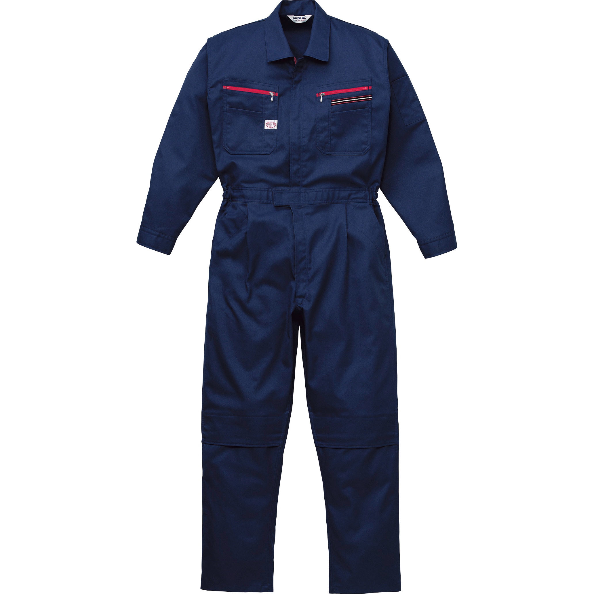 1280-001-M つなぎ服 1280 AUTO-BI(山田辰) ネイビーブルー色 袖丈56cm