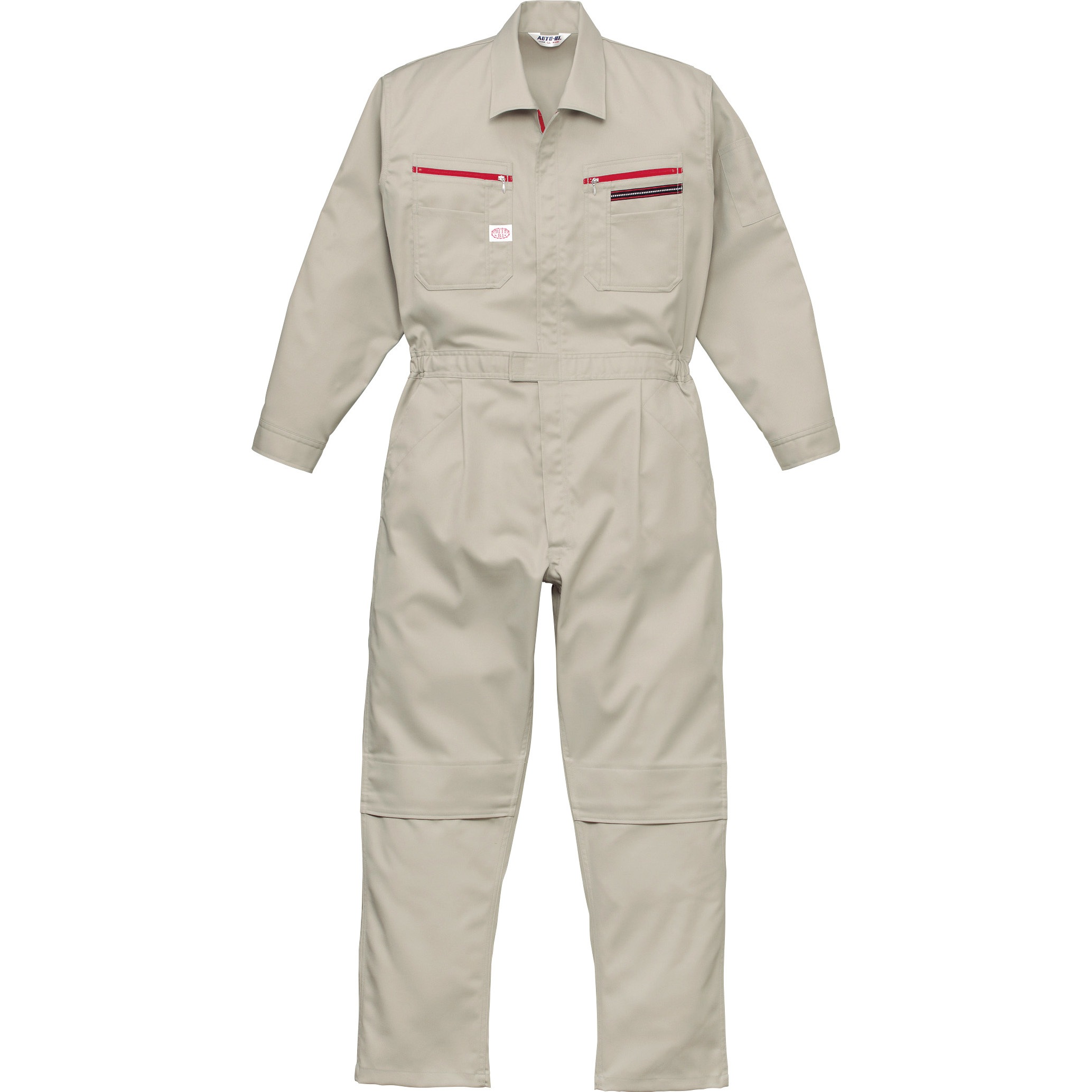 1280-008-LL つなぎ服 1280 AUTO-BI(山田辰) シルバーグレー色 袖丈60cm