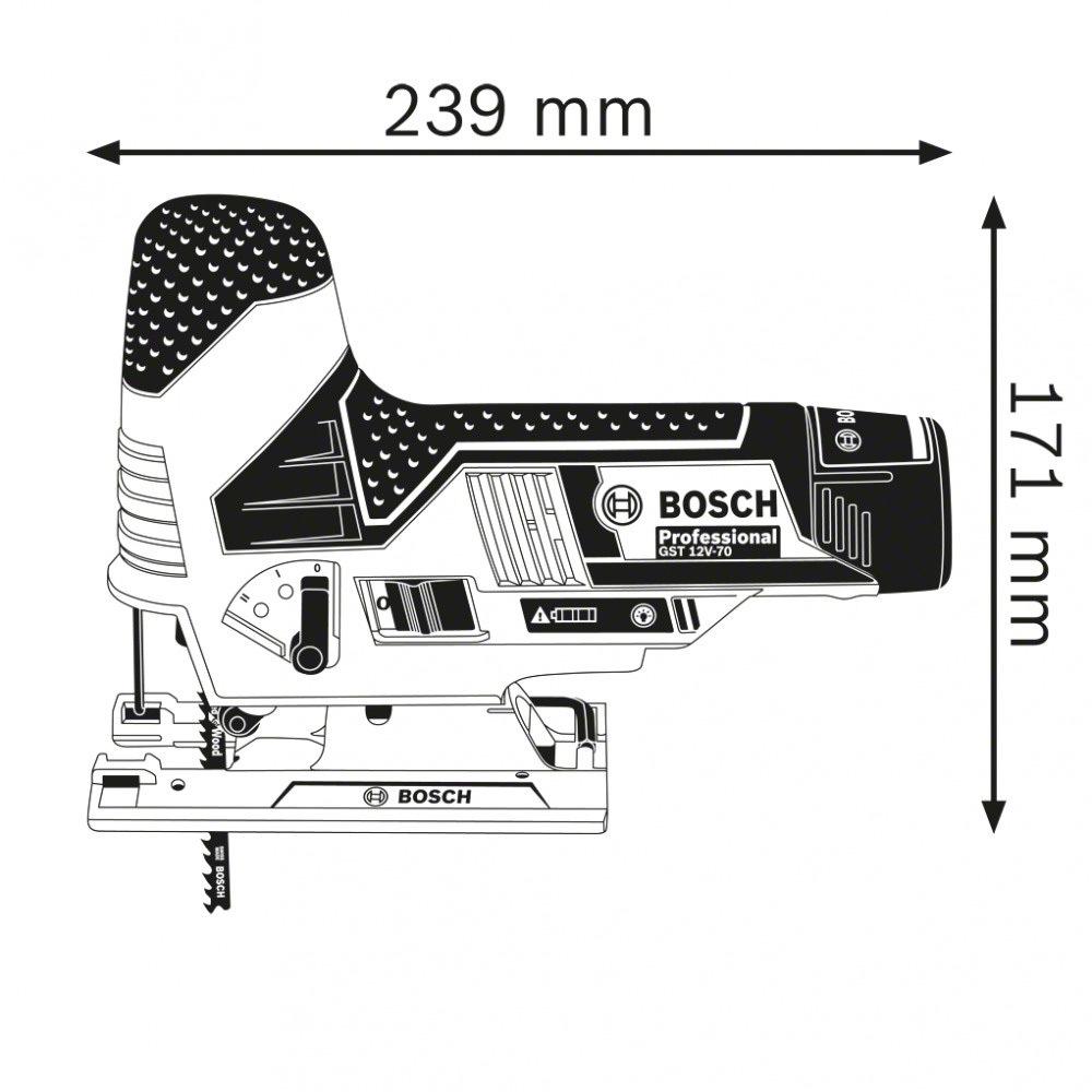 GST10.8V-LIHSET コードレスジグソー BOSCH(ボッシュ) 切断能力軟鋼板